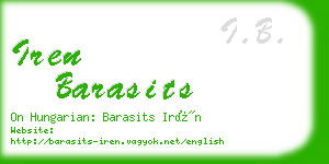 iren barasits business card